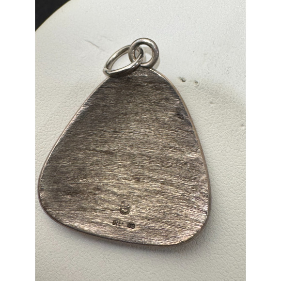 Signed Native American Sterling Pendant Charm Warrior Dancer Petroglyph - Picture 3 of 6